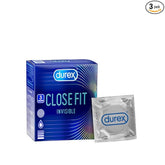 Durex Close Fit Invisible Condoms for Men - 3s | Ultra Thin Condom