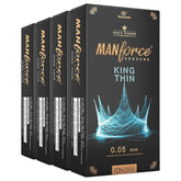 Manforce King Thin Ultra-thin Unflavoured Condoms, 10 Pieces X Pack Of 4