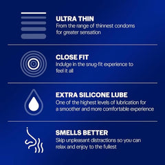 Durex Close Fit Invisible Condoms for Men - 3s | Ultra Thin Condom