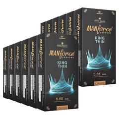 Manforce King Thin Ultra-thin Unflavoured Condoms, 10 Pieces X Pack Of 12
