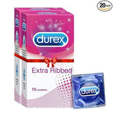 Durex Condoms, Extra Ribbed- 10s (Pack Of 2)