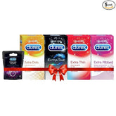 Durex Pleasure Packs 10 Count Pack Of 4, Extra Thin, Extra Time, Dots, Ribbed),play Vibrations Ring