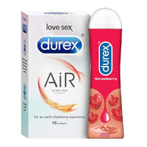 Pleasure Packs (Durex Strawberry 50ml, Air 10s)