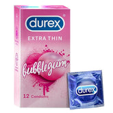 Durex Extra Thin Intense Bubblegum Flavoured Condoms For Men - 12s