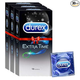 Durex Condoms, Extra Time- 10s (Pack Of 3)