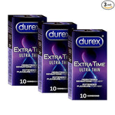 Durex Extra Time Ultra Thin Condom 10 Count (Pack Of 3)