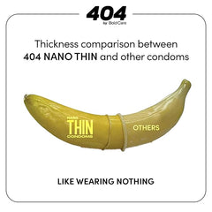 Bold Care 404 Super Nano Thin Condoms For Men - 50 Microns - Intense Fit - 10 Units (Pack Of 3)
