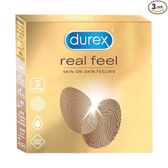 Durex Real Feel Condoms For Men - 3 Count | Latex Free
