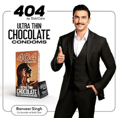 Bold Care 404 Super Ultra Thin Chocolate Flavored Condoms For Men | 60 Microns | 10 Units