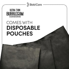 Bold Care 404 Super Ultra Thin Bubblegum Flavored Condoms For Men - (Pack Of 3)