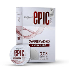 Thinx Overloaded | Ultra Thin Extra Lube Condoms With Easy Peel Pack | 3 Pcs