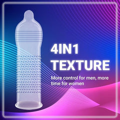 Notty Boy Dotted Ribbed Condoms With Delay Lubricant Extra Time Multi Textured Design - Pack Of 30