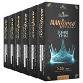 Manforce King Thin Ultra-thin Unflavoured Condoms, 10 Pieces X Pack Of 6