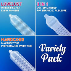 Notty Boy Condom (Set Of 10) - Big Dotted, Extra Delay, Ultra Thin, Ribbed, Lubricated, Snug Fit