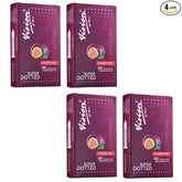 Super Dotted Real Feel Condoms For Men | Lubricated | Passion Fruit Condoms - 12 (Pack Of 4)