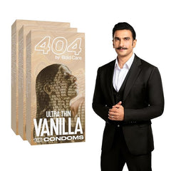 Bold Care 404 Super Ultra Thin Vanilla Flavored Condoms For Men - 10 Count (Pack Of 3)