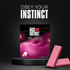Basic Instinct Multi Texture Condoms For Men, 3 In 1 Ribbed, Ultra-smooth Latex 3 Pcs (Pack Of 5)