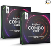 Manforce Combo, Lubricated Flavoured Condoms For Men | 40 Pcs Chocolate, Strawberry, Melon & Mint