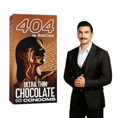 Bold Care 404 Super Ultra Thin Chocolate Flavored Condoms For Men | 60 Microns | 10 Units