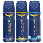 PARK AVENUE STORM + GOOD MORNING + COOL BLUE DEODORANT BODY SPRAY FOR MEN 150ML 5.0 FL.OZ. EACH PACK OF 3