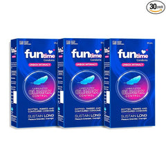 Fun Time Climax Control Condoms | Dotted, Long-lasting Pleasure | Pack Of 3 (10 Counts Each)