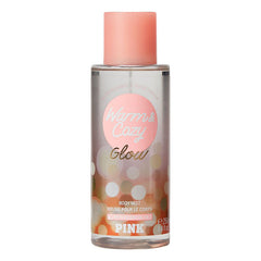 VICTORIA'S SECRET WARM & COZY GLOW PINK BODY MIST 250ML 8.4 FL.OZ. WITH ESSENTIAL OILS