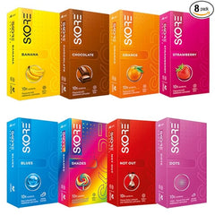Skore New Adventure Pack Condoms - 10 Pieces, Pack Of 8