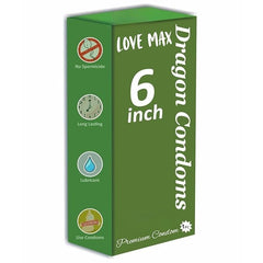Premium Silicone Dragon Textured 6 Inch Condom | Skin Color | Re Usable & Washable | Pack Of 1