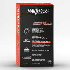 Manforce Overtime 3 In 1 Orange Flavour Condoms, 10 Count
