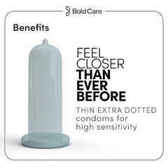 Bold Care 404 Extra Dotted Condom For Men (Pack Of 1 (10 Units)