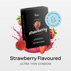 Formen Joymax Strawberry Condoms | Smooth & Comfortable Fit - 10 Sheets (Pack Of 1)