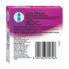 Durex Extra Ribbed - Pack Of 3 Condoms