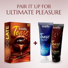Kindly Tease Ultra Thin Chocolate Condoms For Men, Pack Of 10 -thin For Skin Like Paraben Free,