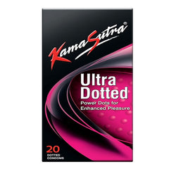 Kamasutra Ultra Dotted Condoms For Men - 20 Count I Dotted For Extra Stimulation/sensaton