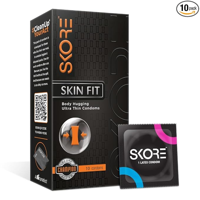 Skore Skin Fit Ultra-Thin Condoms - 1 Pack (10 pieces)