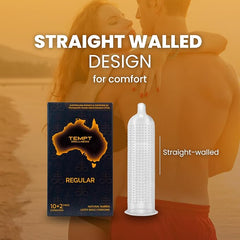 Regular Condoms For Men - Premium Australian Owned Brand Pack (10+2 Free) - International Health