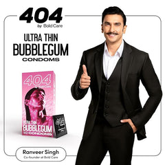 Bold Care 404 Super Ultra Thin Bubblegum Flavored Condoms For Men - (Pack Of 3)