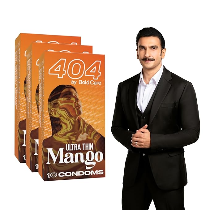 Bold Care 404 Super Ultra Thin Mango Flavored Condoms For Men - (Pack Of 3)