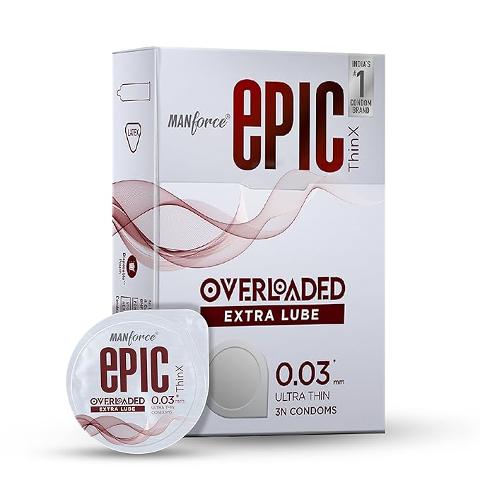 Thinx Overloaded | Ultra Thin Extra Lube Condoms With Easy Peel Pack | 3 Pcs