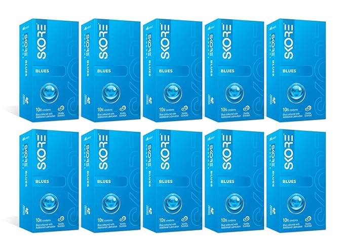 Skore Blue Condoms - 100 Count
