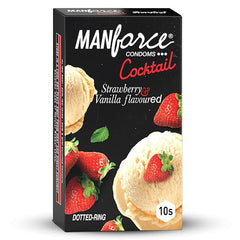 Manforce Cocktail Strawberry & Vanilla Flavoured 20 Count (Pack Of 2)| Double Fun With Flavour
