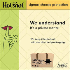 Hot Shot 3in1 Ribbed, Contoured, Dotted Condom For Men - 10 Count