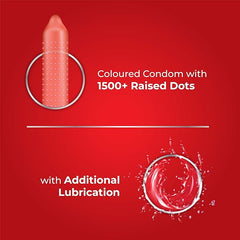 Skore Not Out Dotted Condoms 10's (Pack Of 1)