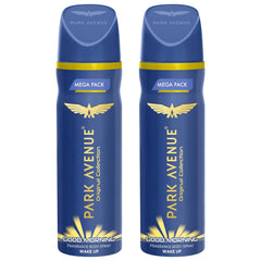 PARK AVENUE MEGA PACK GOOD MORNING DEODORANT BODY SPRAY FOR MEN 220ML 7.4 FL.OZ. EACH PACK OF 2