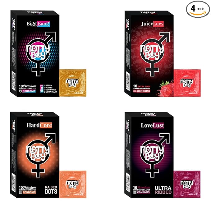 Notty Boy Condom Gift Pack? 40 Pcs With 4 Different Types Of Condoms