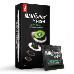 Manforce High Kiwi Paan Flavoured Condoms For Men| 10 Count| Ultra Thin Condoms X Pack Of 2
