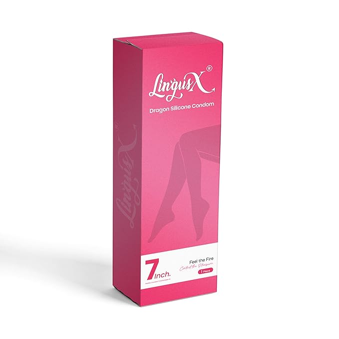 Premium Silicone Dragon 7 Inch Condom For Men, Skin Color