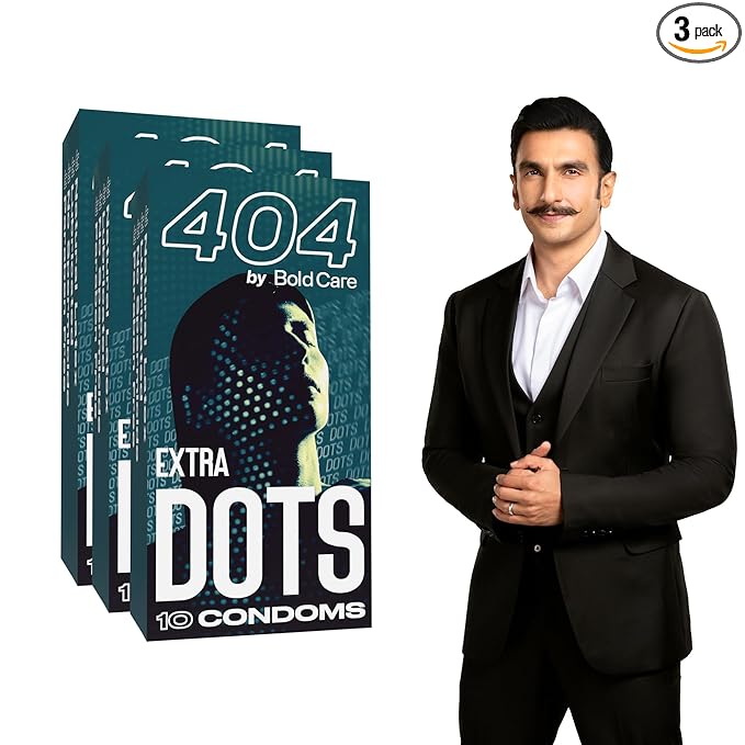 Bold Care 404 Extra Dots Condoms For Men - Elevate Pleasure With Every Touch - 30 (Pack Of 3)
