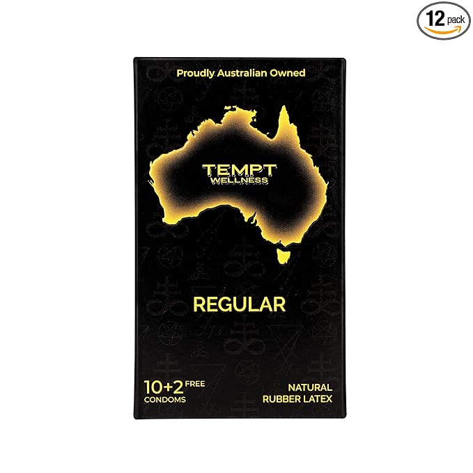 Regular Condoms For Men - Premium Australian Owned Brand Pack (10+2 Free) - International Health