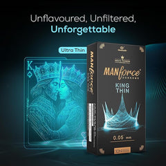 Manforce King Thin Ultra-thin Unflavoured Condoms, 10 Pieces